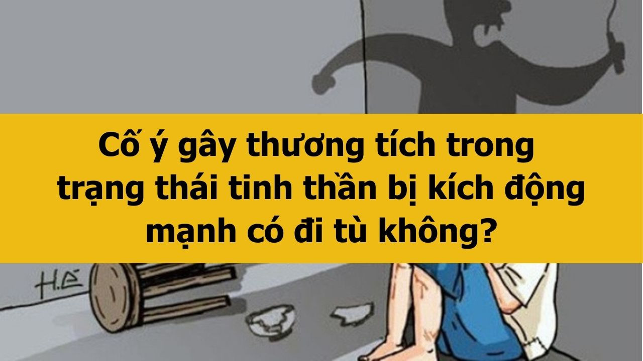 Cố &yacute; g&acirc;y thương t&iacute;ch trong trạng th&aacute;i tinh thần bị k&iacute;ch động mạnh c&oacute; đi t&ugrave; kh&ocirc;ng?