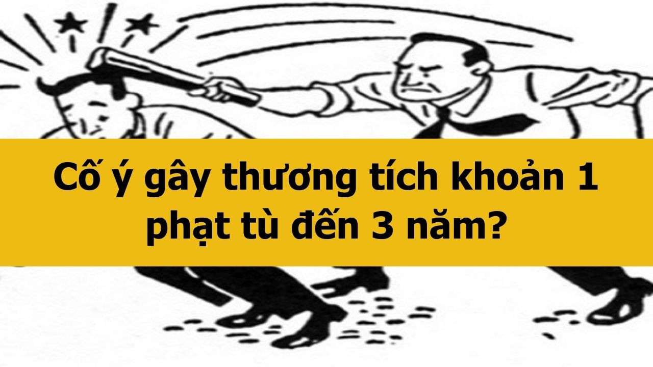 Cố &yacute; g&acirc;y thương t&iacute;ch khoản 1 phạt t&ugrave; đến 3 năm mới nhất 2025?