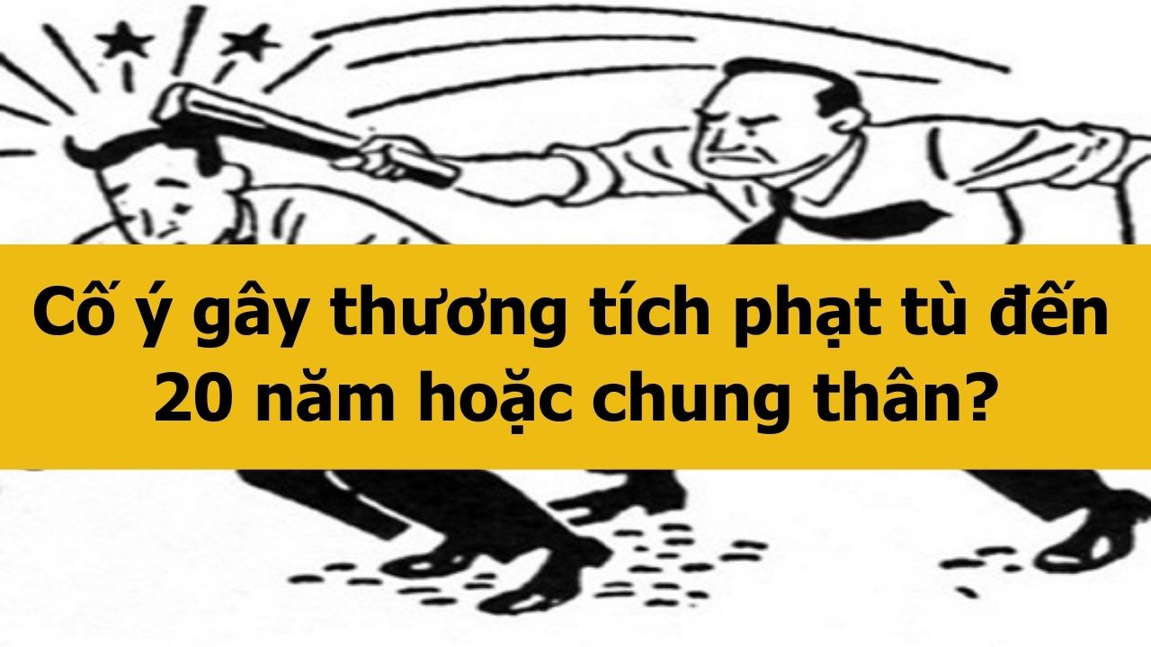 Cố &yacute; g&acirc;y thương t&iacute;ch phạt t&ugrave; đến 20 năm hoặc chung th&acirc;n mới nhất 2025?
