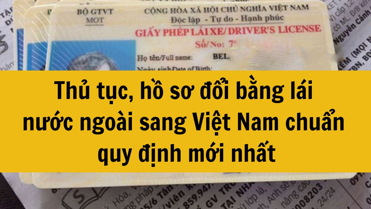 Thủ tục, hồ sơ đổi bằng l&aacute;i nước ngo&agrave;i sang Việt Nam chuẩn quy định mới nhất 2025