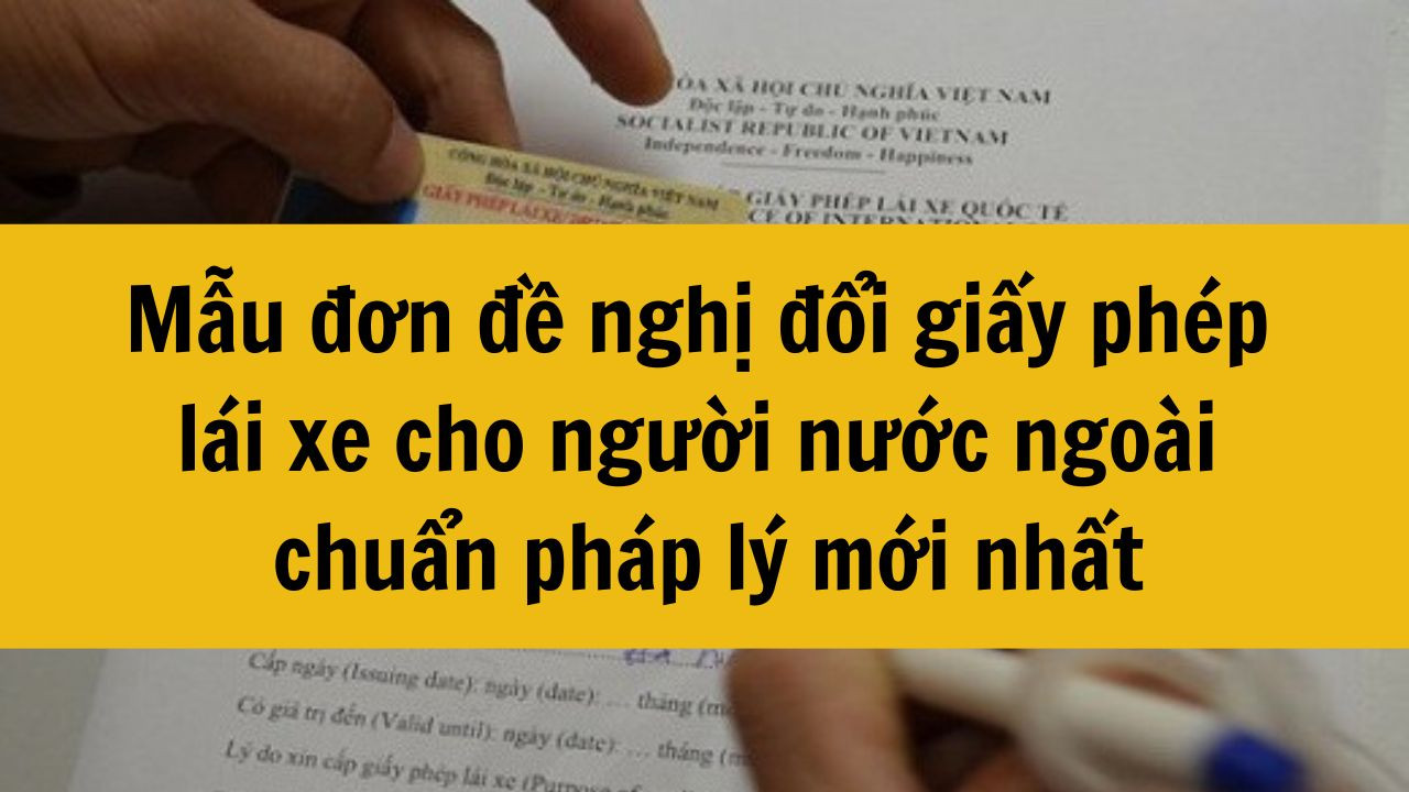 Mẫu đơn đề nghị đổi giấy ph&eacute;p l&aacute;i xe cho người nước ngo&agrave;i chuẩn ph&aacute;p l&yacute; mới nhất 2025