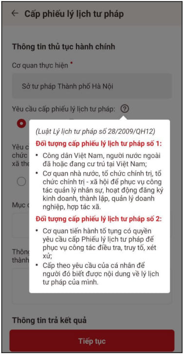 Làm lý lịch tư pháp online nhanh chóng trên VNeID
