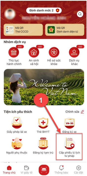 Làm lý lịch tư pháp online nhanh chóng trên VNeID