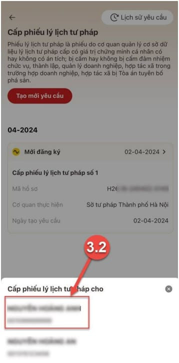 Làm lý lịch tư pháp online nhanh chóng trên VNeID