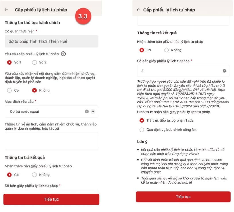 Làm lý lịch tư pháp online nhanh chóng trên VNeID