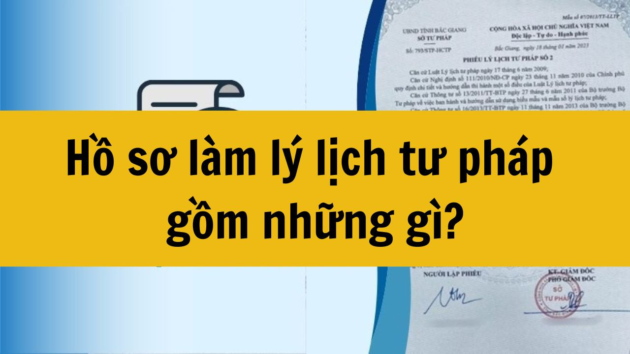 Hồ sơ l&agrave;m l&yacute; lịch tư ph&aacute;p gồm những g&igrave; mới nhất 2025?