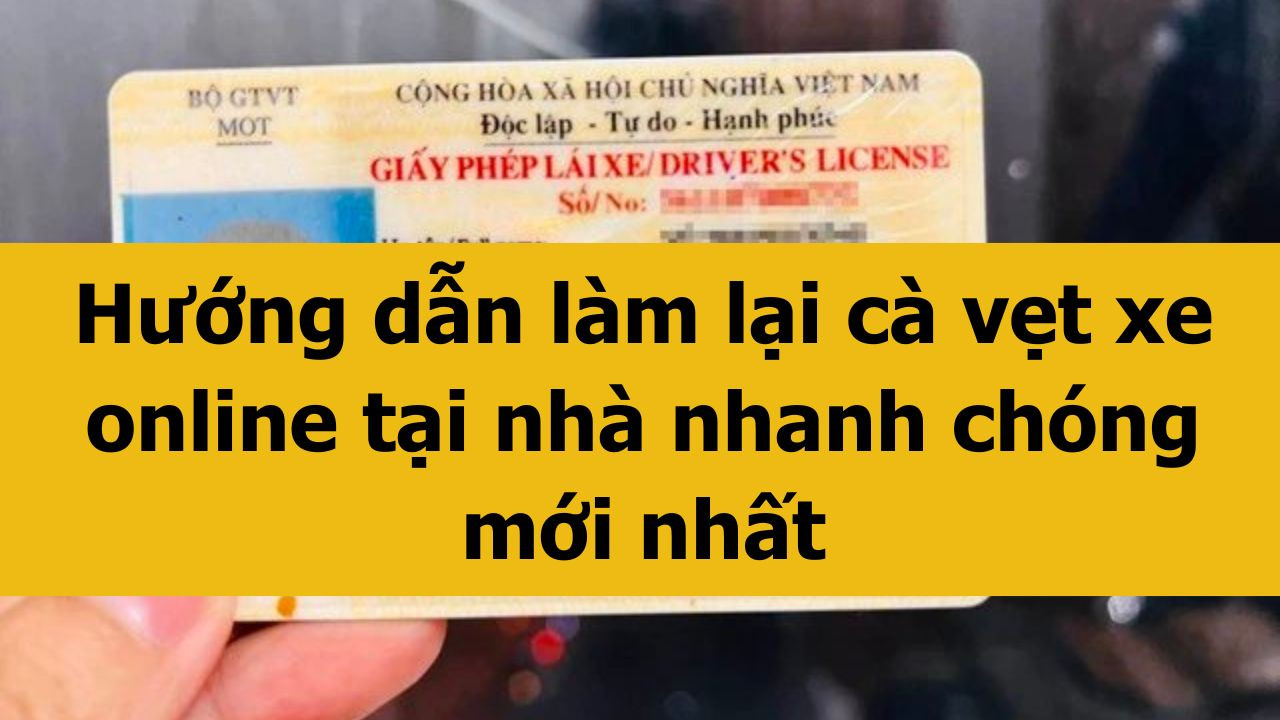 Hướng dẫn l&agrave;m lại c&agrave; vẹt xe online tại nh&agrave; nhanh ch&oacute;ng mới nhất 2025