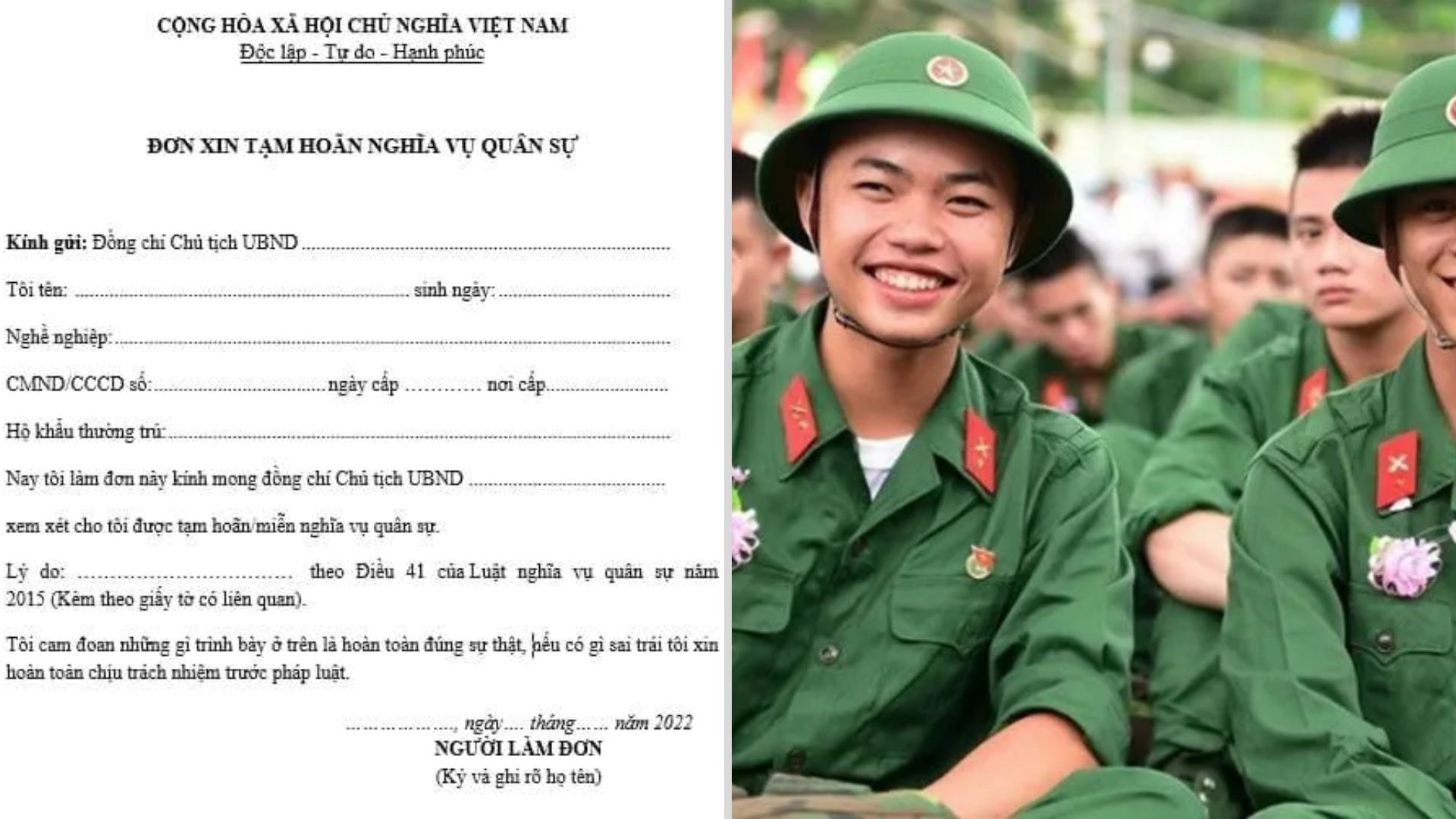 Đơn xin hoãn nghĩa vụ quân sự nộp ở đâu?