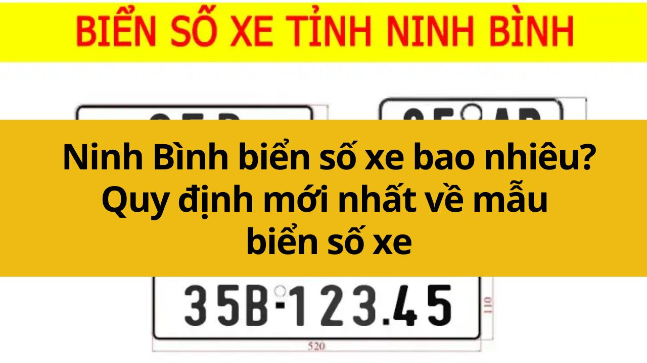 Ninh Bình biển số xe bao nhiêu? Quy định mới nhất 2025 về mẫu biển số xe