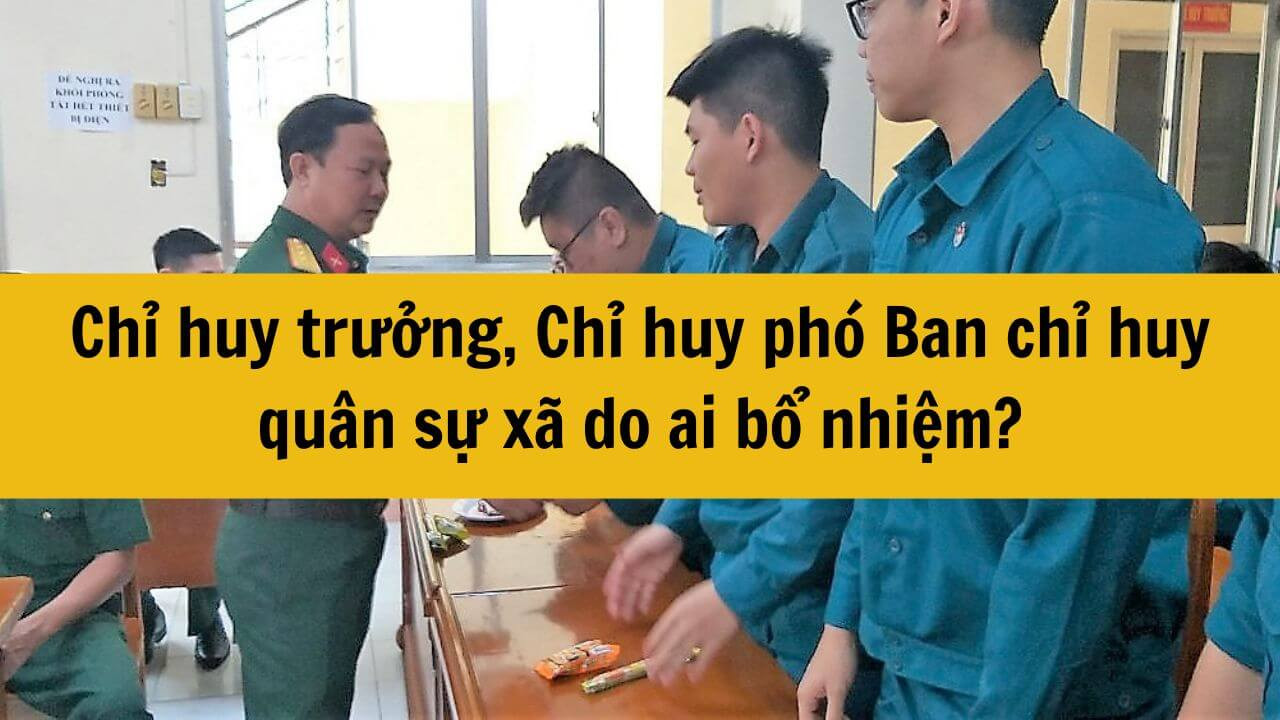 Chỉ huy trưởng, Phó Chỉ huy trưởng Ban chỉ huy quân sự xã do ai bổ nhiệm?