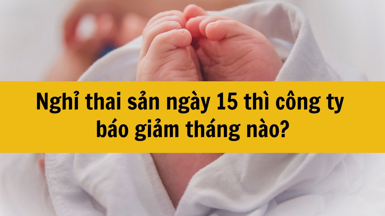 Nghỉ thai sản ngày 15 thì công ty báo giảm tháng nào?