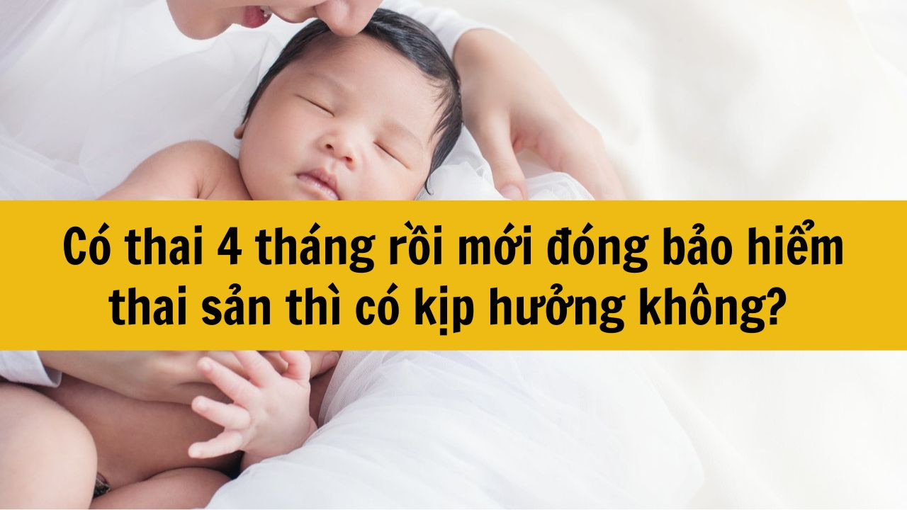 Có thai 4 tháng rồi mới đóng bảo hiểm thai sản thì có kịp hưởng không? 