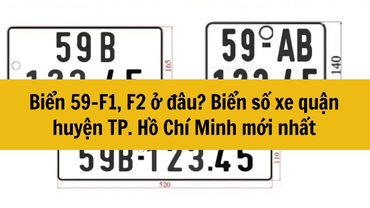 Biển 59-F1, F2 ở đâu? Biển số xe quận huyện TP. Hồ Chí Minh mới nhất 2025