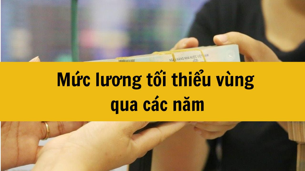 Mức lương tối thiểu vùng qua các năm