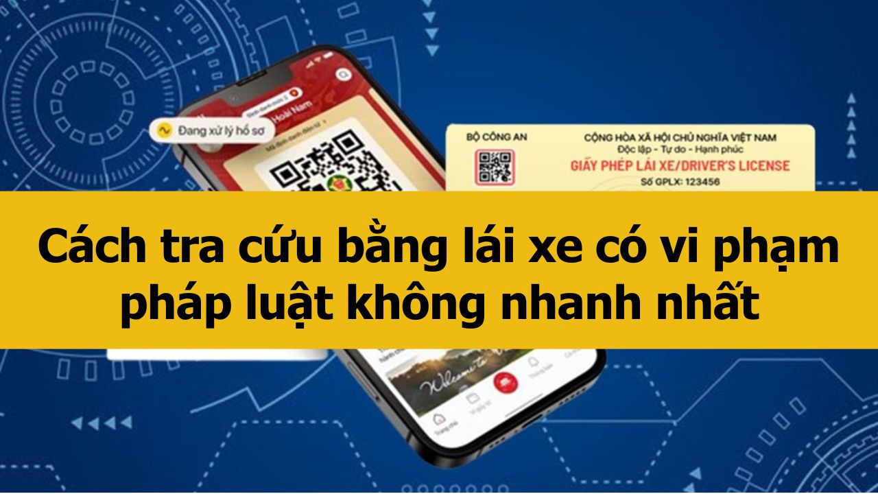 Cách tra cứu bằng lái xe có vi phạm pháp luật không nhanh nhất 2025