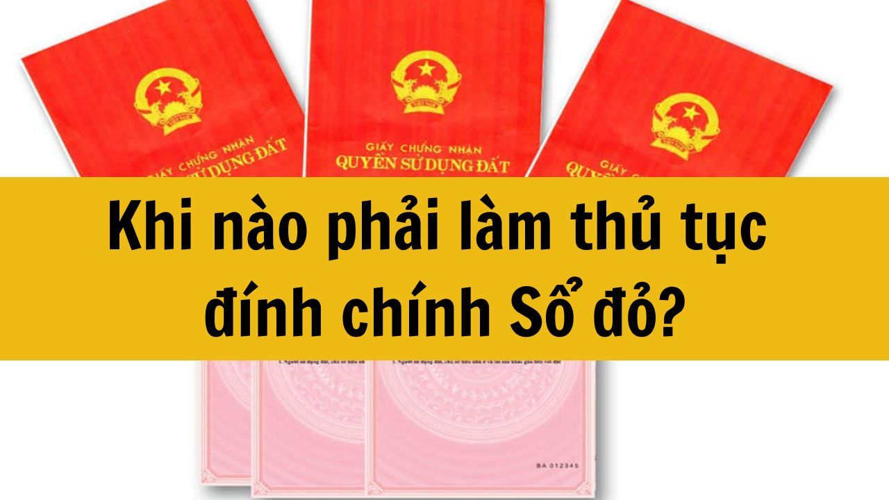 Khi n&agrave;o phải l&agrave;m thủ tục đ&iacute;nh ch&iacute;nh Sổ đỏ?