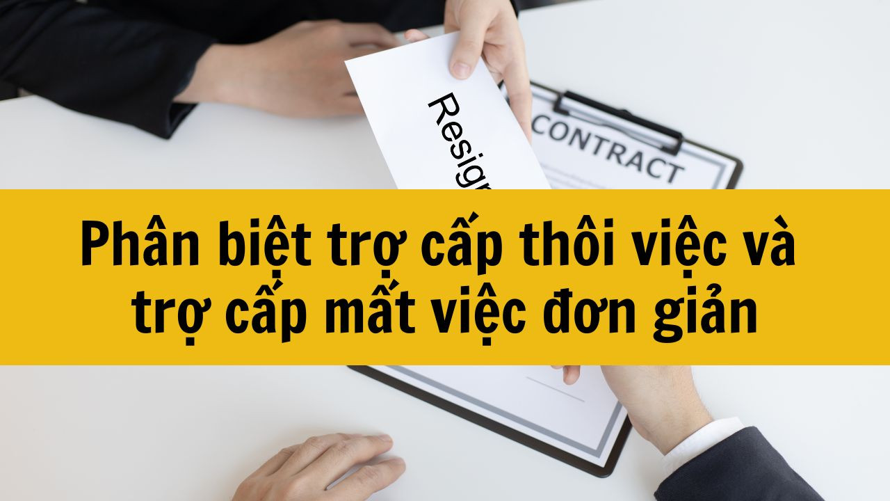 Ph&acirc;n biệt trợ cấp th&ocirc;i việc v&agrave; trợ cấp mất việc đơn giản mới nhất 2025