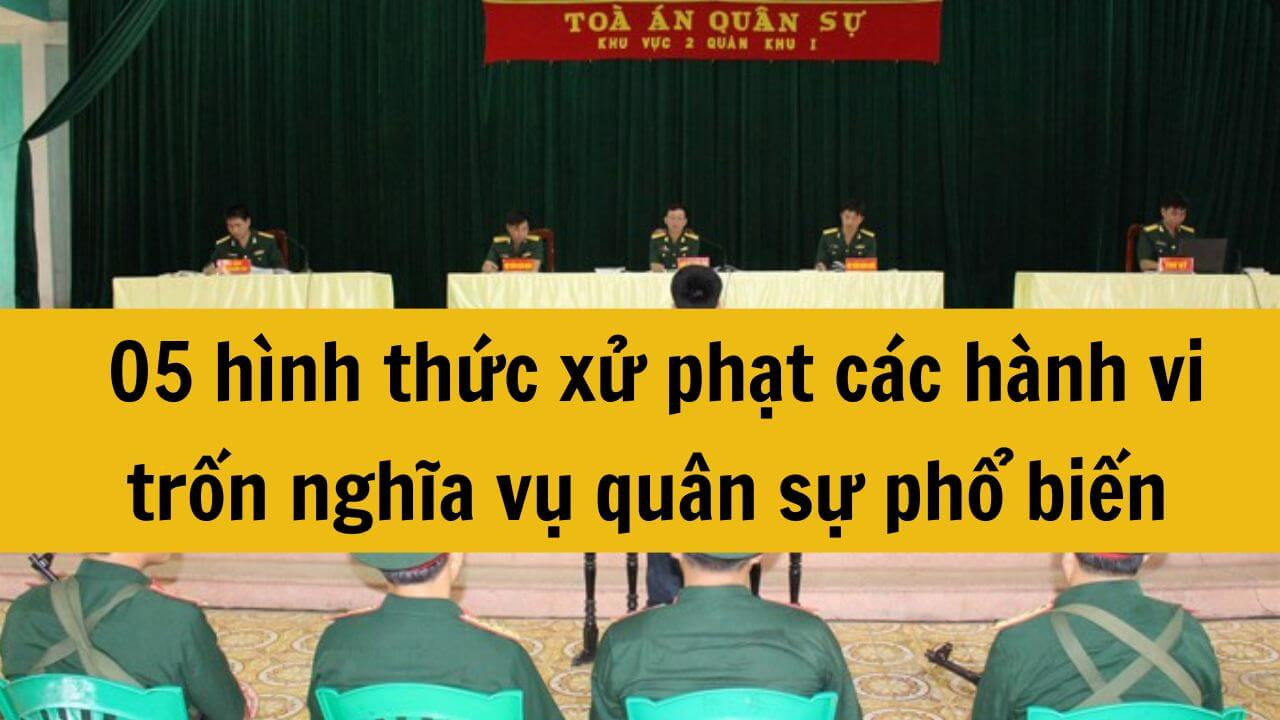 05 hình thức xử phạt các hành vi trốn nghĩa vụ quân sự phổ biến năm 2025