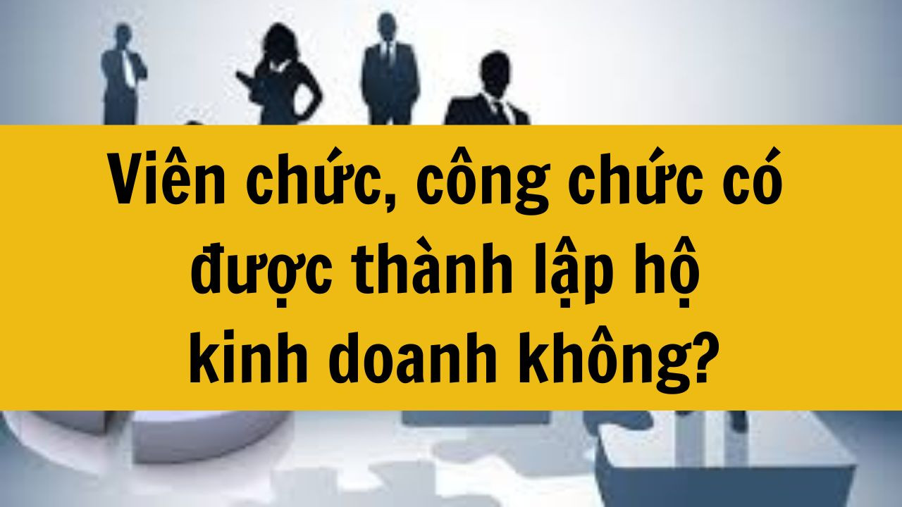 Vi&ecirc;n chức, c&ocirc;ng chức c&oacute; được th&agrave;nh lập hộ kinh doanh kh&ocirc;ng?