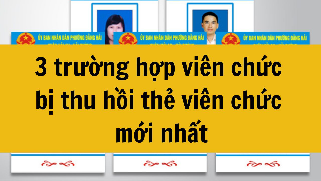 3 trường hợp vi&ecirc;n chức bị thu hồi thẻ vi&ecirc;n chức mới nhất 2025