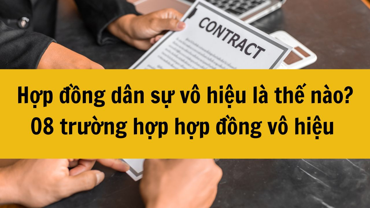 Hợp đồng dân sự vô hiệu là thế nào? 08 trường hợp hợp đồng vô hiệu năm 2024