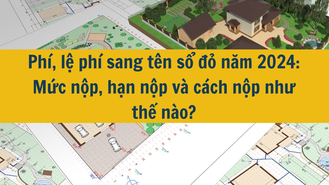 Phí, lệ phí sang tên sổ đỏ năm 2024: Mức nộp, hạn nộp và cách nộp như thế nào?