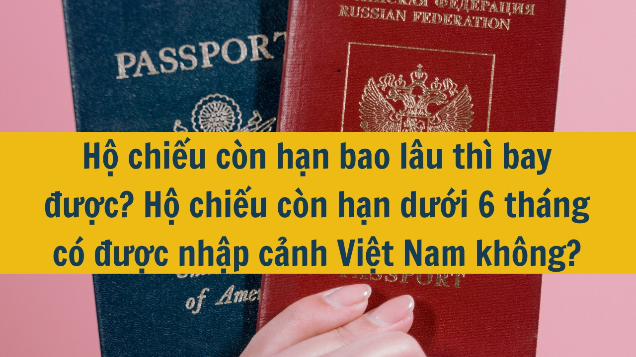 Hộ chiếu còn hạn bao lâu thì bay được? Hộ chiếu còn hạn dưới 6 tháng có được nhập cảnh Việt Nam không?