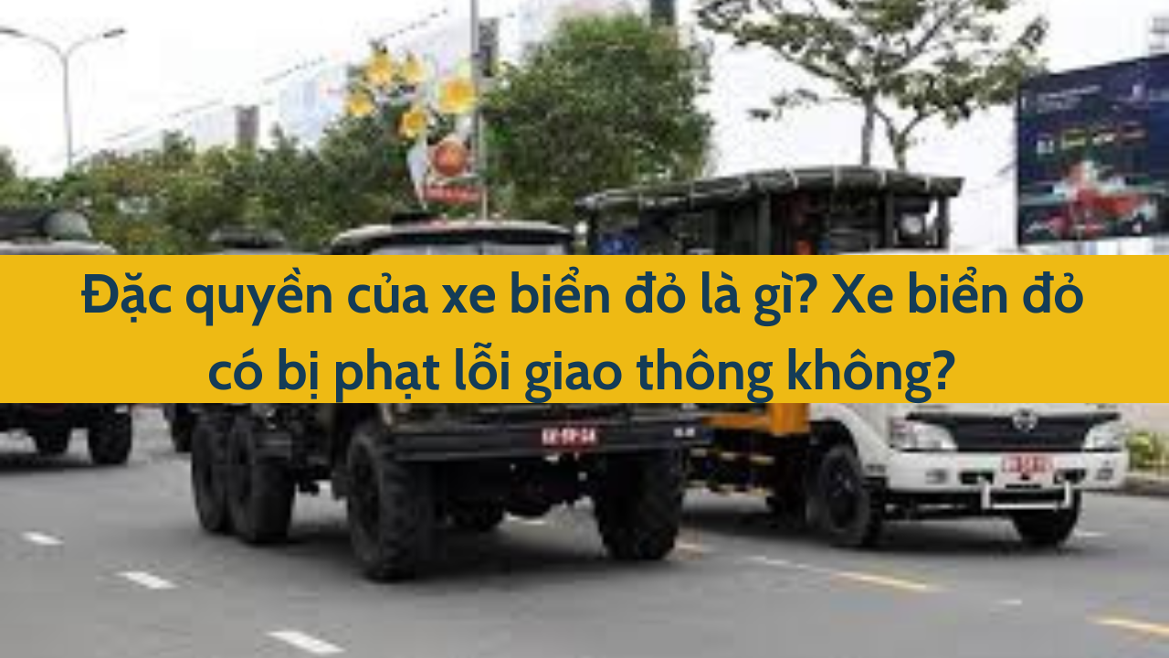 Đặc quyền của xe biển đỏ là gì? Xe biển đỏ có bị phạt lỗi giao thông không? (ảnh 1)