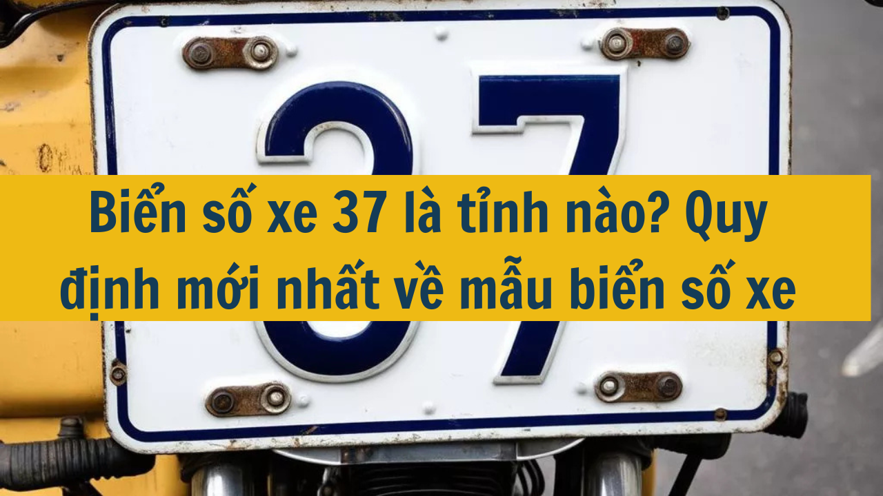 Biển số xe 37 là tỉnh nào? Quy định mới nhất 2025 về mẫu biển số xe (ảnh 1)