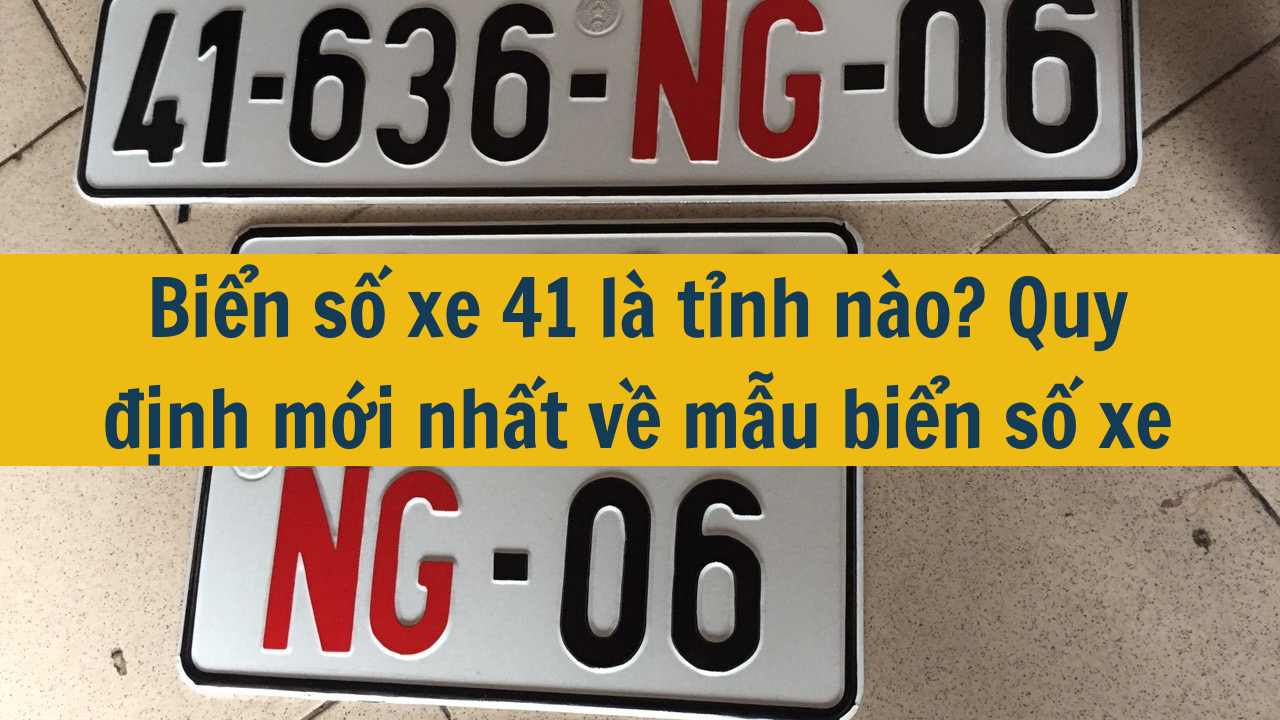 Biển số xe 41 là tỉnh nào? Quy định mới nhất 2025 về mẫu biển số xe (ảnh 1)