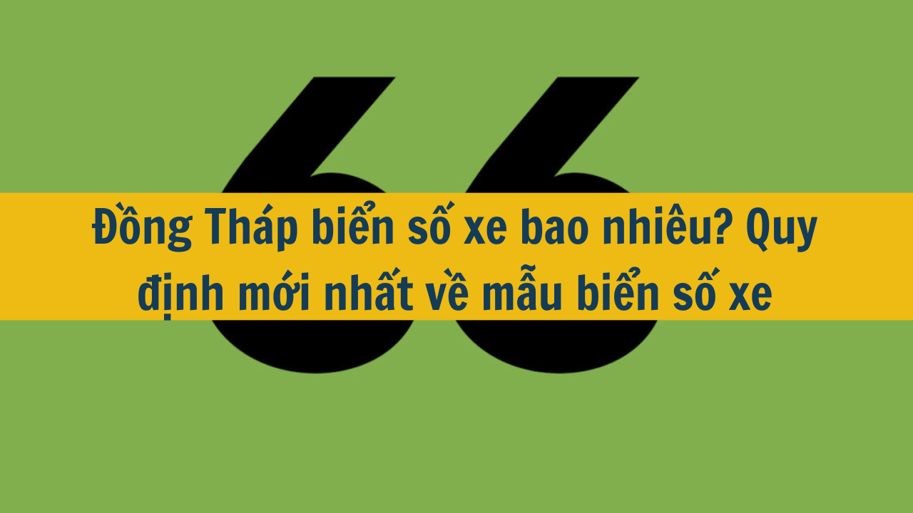 Đồng Tháp biển số xe bao nhiêu? Quy định mới nhất 2025 về mẫu biển số xe (ảnh 1)