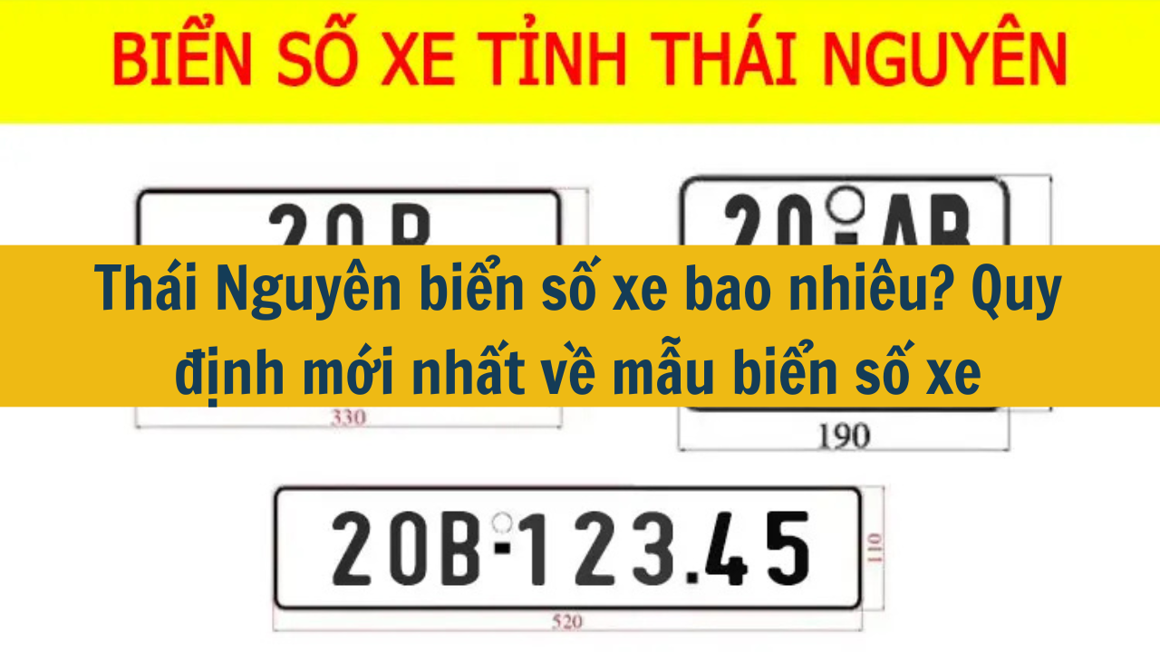 Thái Nguyên  biển số xe bao nhiêu? Quy định mới nhất 2025 về mẫu biển số xe (ảnh 1)