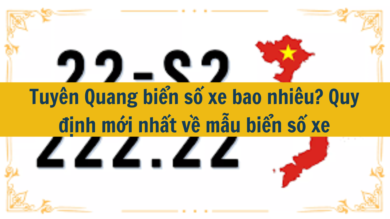 Tuyên Quang biển số xe bao nhiêu? Quy định mới nhất 2025 về mẫu biển số xe (ảnh 1)