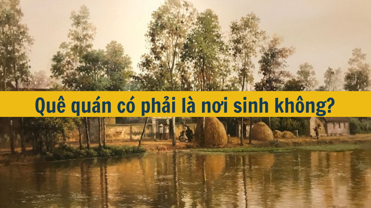 Quê quán có phải là nơi sinh không? (ảnh 1)