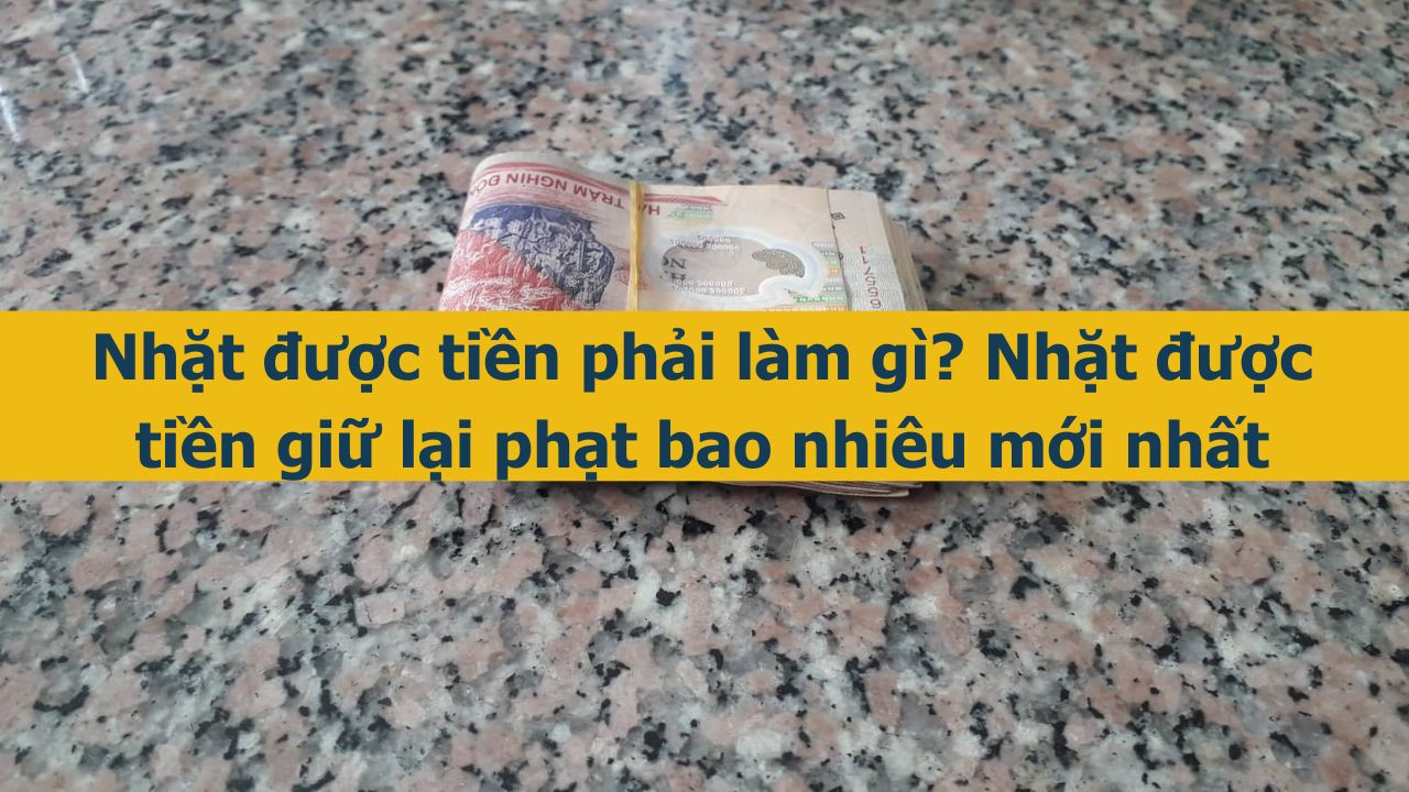 Nhặt được tiền phải l&agrave;m g&igrave;? Nhặt được tiền giữ lại phạt bao nhi&ecirc;u mới nhất 2025? (ảnh 1)