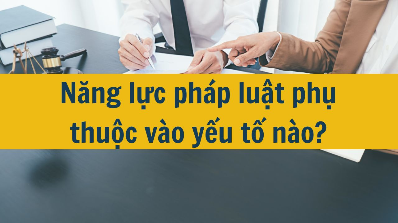 Năng lực ph&aacute;p luật phụ thuộc v&agrave;o yếu tố n&agrave;o? (ảnh 1)