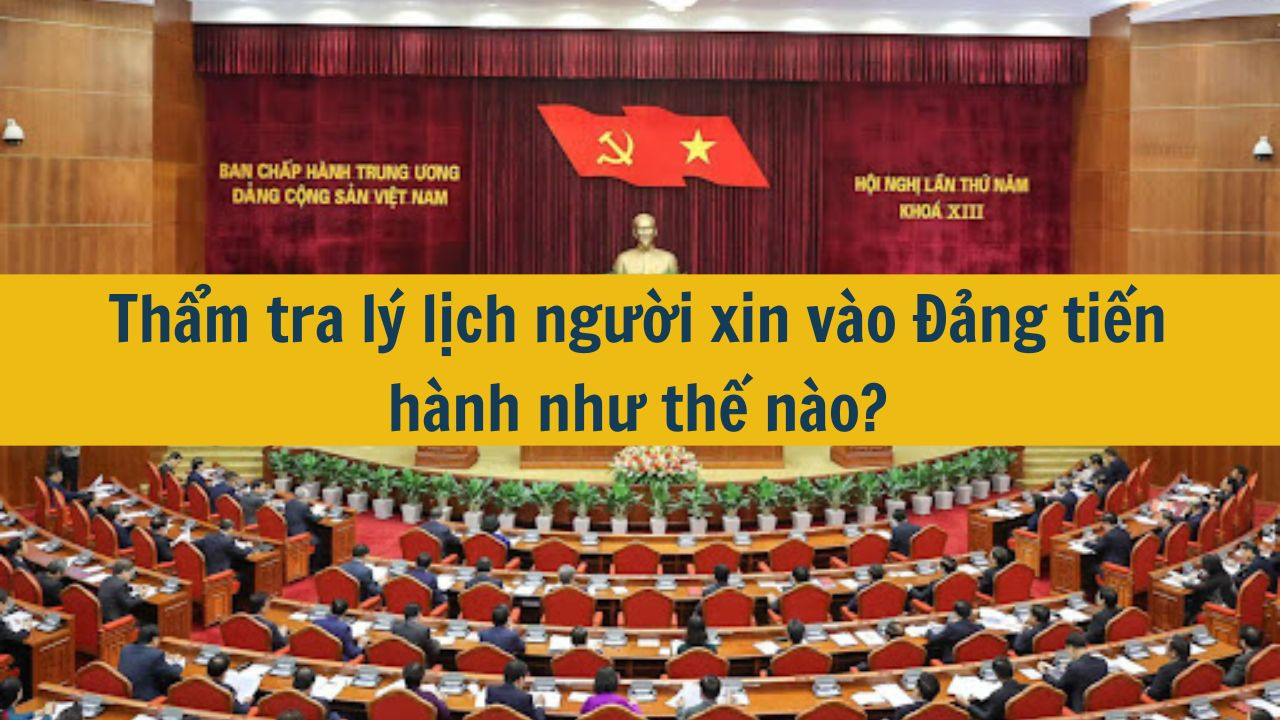 Thẩm tra l&yacute; lịch người xin v&agrave;o Đảng tiến h&agrave;nh như thế n&agrave;o? (ảnh 1)