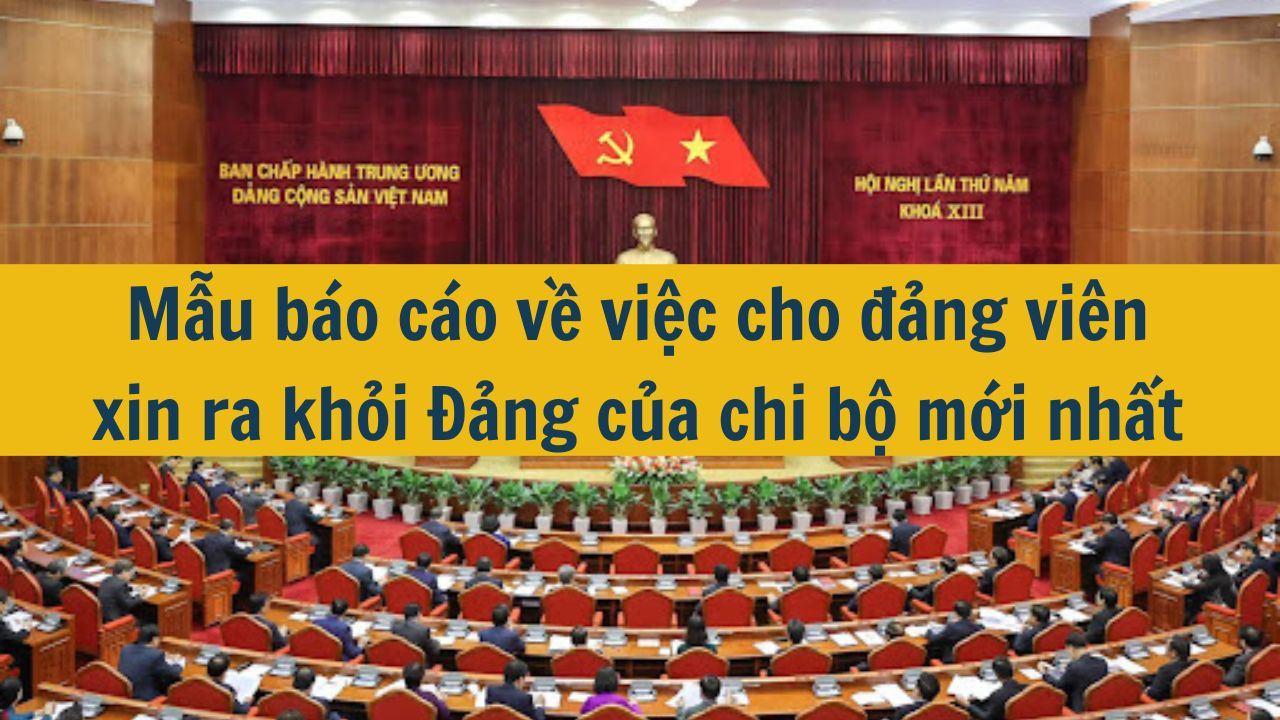 Mẫu b&aacute;o c&aacute;o về việc cho đảng vi&ecirc;n xin ra khỏi Đảng của chi bộ mới nhất 2025 (ảnh 1)