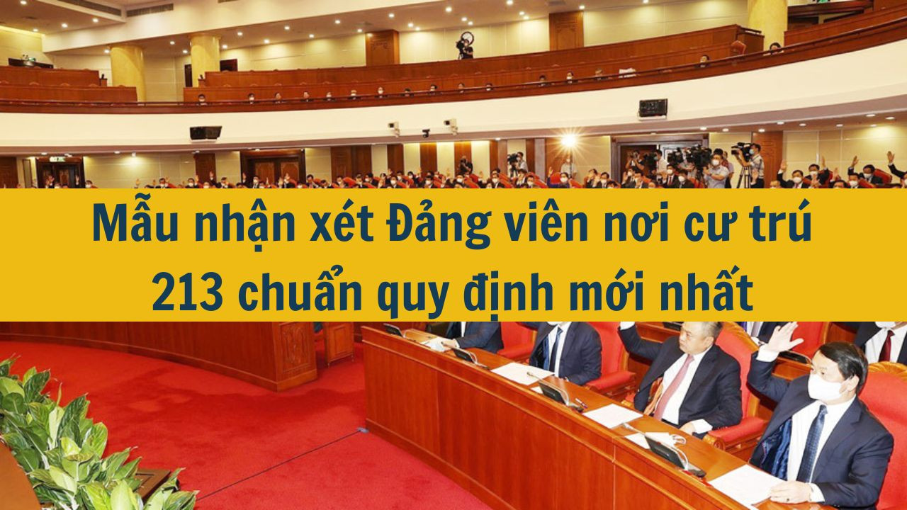 Mẫu nhận x&eacute;t Đảng vi&ecirc;n nơi cư tr&uacute; 213 chuẩn quy định mới nhất 2025 (ảnh 1)