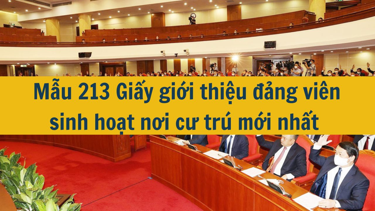 Mẫu 213 Giấy giới thiệu đảng vi&ecirc;n sinh hoạt nơi cư tr&uacute; mới nhất 2025 (ảnh 1)