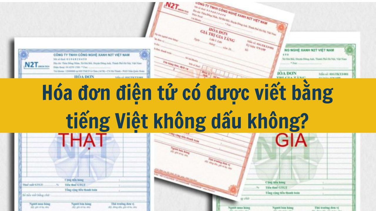 H&oacute;a đơn điện tử c&oacute; được viết bằng tiếng Việt kh&ocirc;ng dấu kh&ocirc;ng? (ảnh 1)