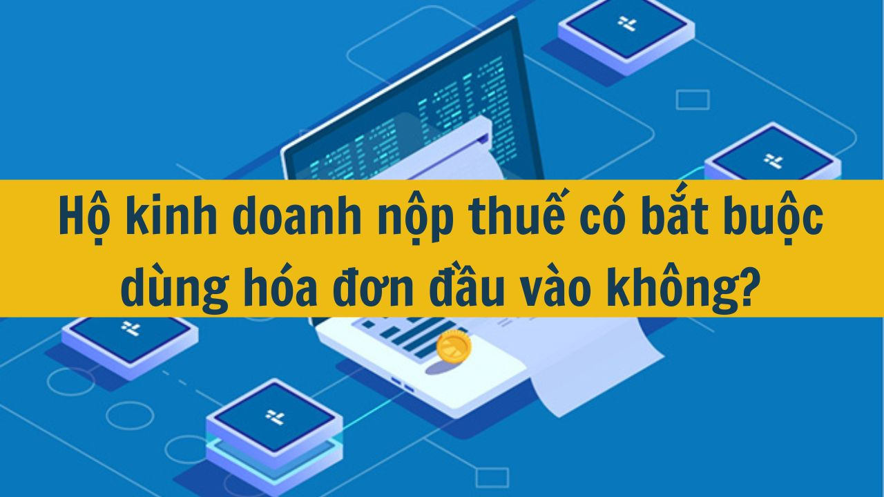 Hộ kinh doanh nộp thuế c&oacute; bắt buộc d&ugrave;ng h&oacute;a đơn đầu v&agrave;o kh&ocirc;ng? (ảnh 1)