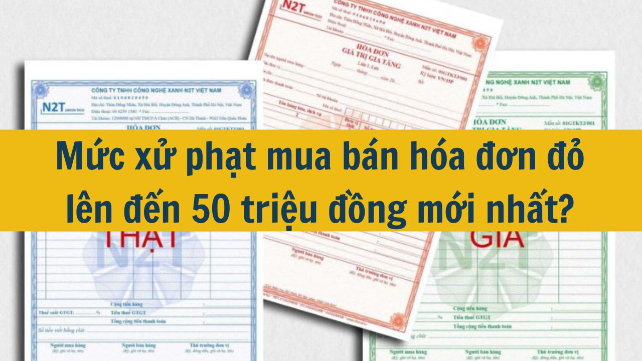 Mức xử phạt mua b&aacute;n h&oacute;a đơn đỏ l&ecirc;n đến 50 triệu đồng mới nhất 2025? (ảnh 1)