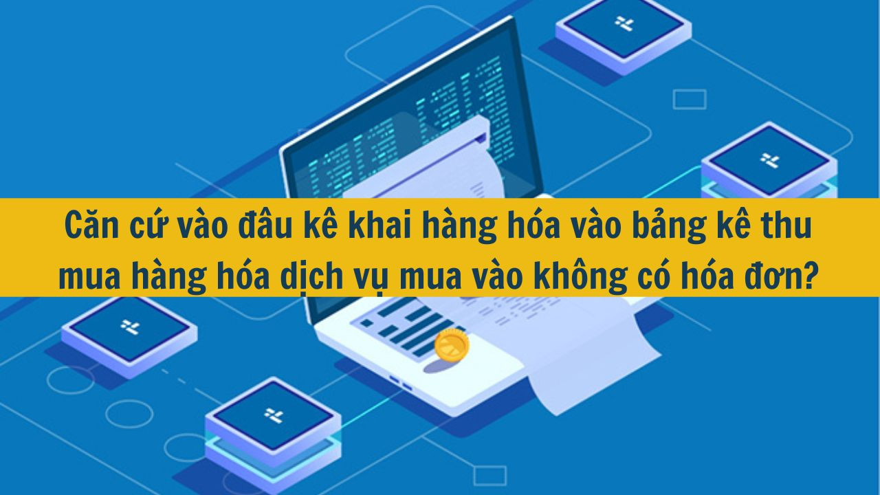 Căn cứ v&agrave;o đ&acirc;u k&ecirc; khai h&agrave;ng h&oacute;a v&agrave;o bảng k&ecirc; thu mua h&agrave;ng h&oacute;a dịch vụ mua v&agrave;o kh&ocirc;ng c&oacute; h&oacute;a đơn? (ảnh 1)