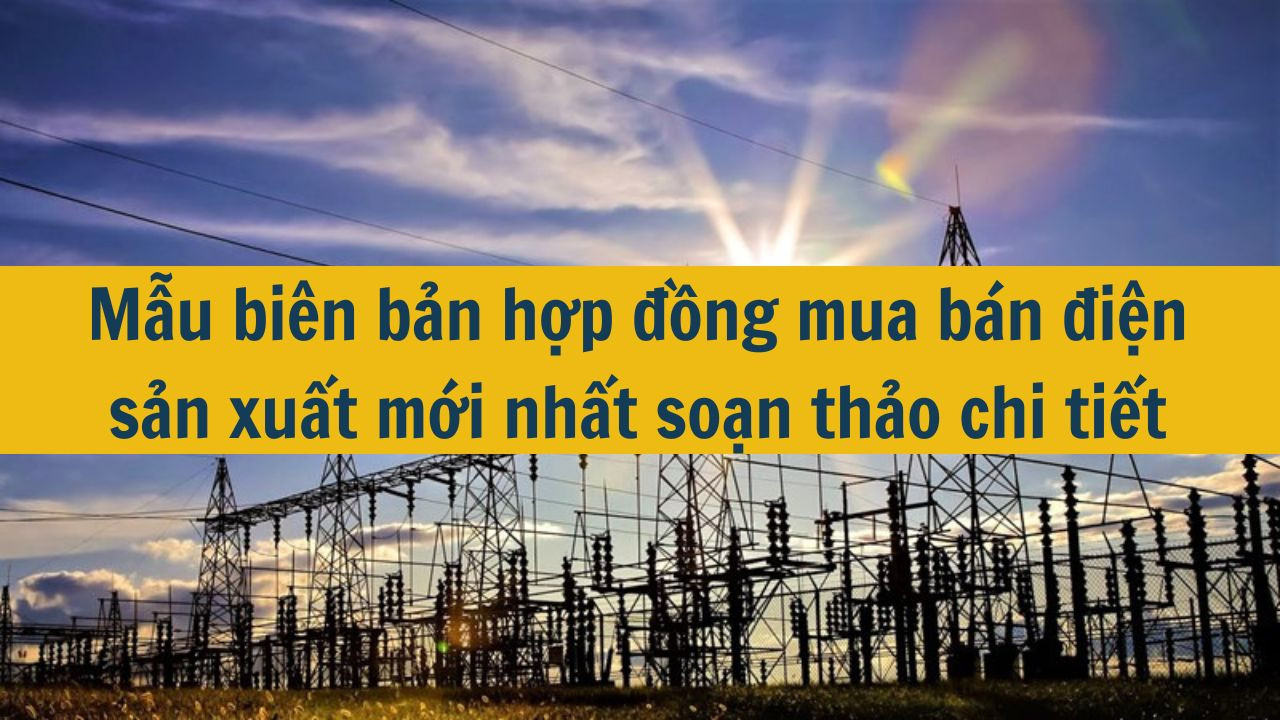 Mẫu bi&ecirc;n bản hợp đồng mua b&aacute;n điện sản xuất mới nhất 2025 soạn thảo chi tiết (ảnh 1)