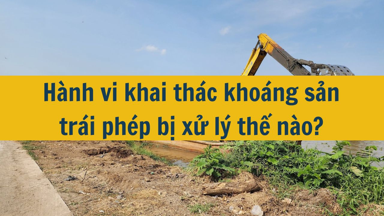 H&agrave;nh vi khai th&aacute;c kho&aacute;ng sản tr&aacute;i ph&eacute;p bị xử l&yacute; thế n&agrave;o? (ảnh 1)