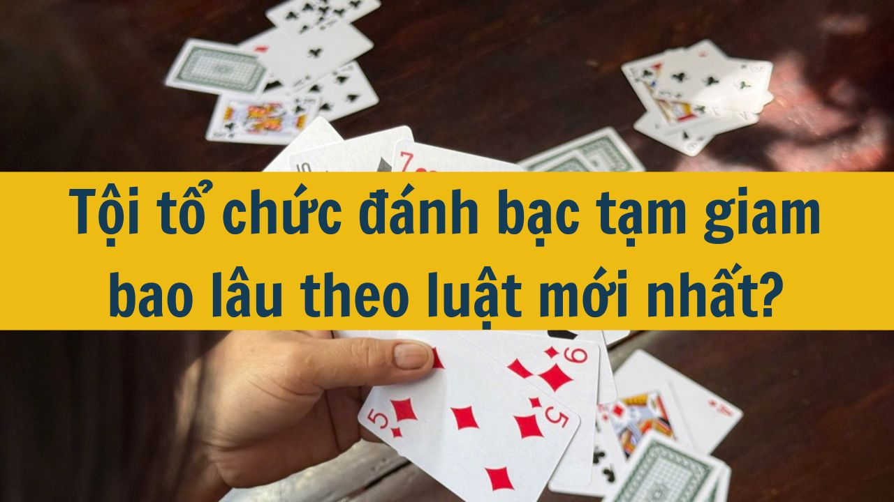 Tội tổ chức đ&aacute;nh bạc tạm giam bao l&acirc;u theo luật mới nhất 2025? (ảnh 1)
