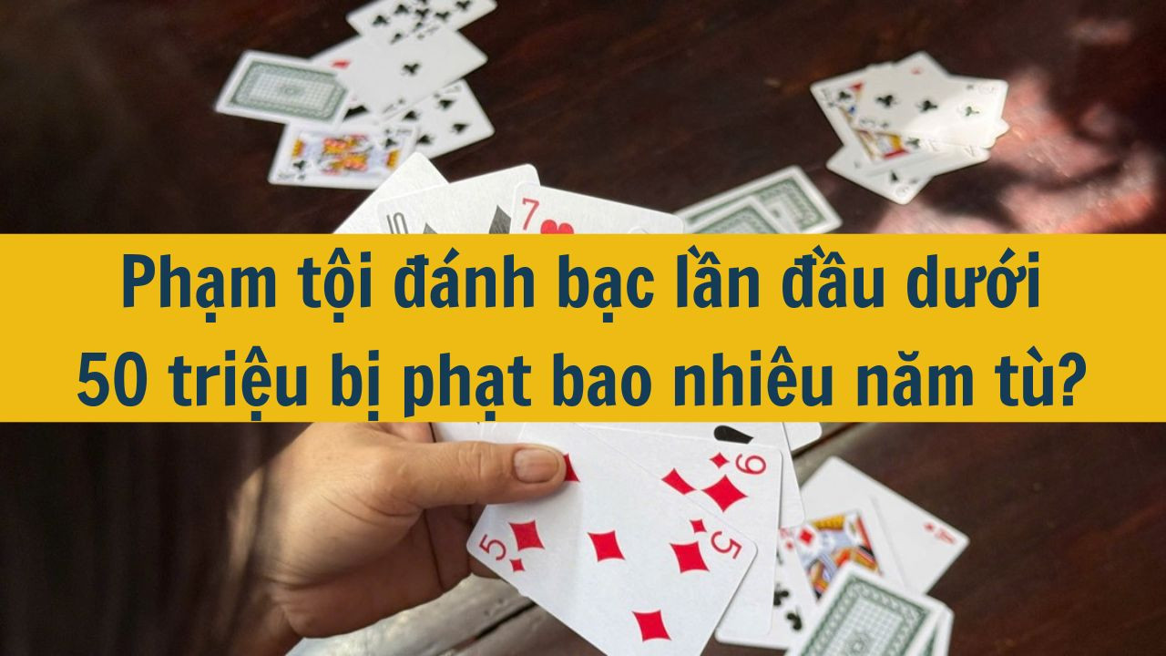 Phạm tội đ&aacute;nh bạc lần đầu dưới 50 triệu bị phạt bao nhi&ecirc;u năm t&ugrave;? (ảnh 1)
