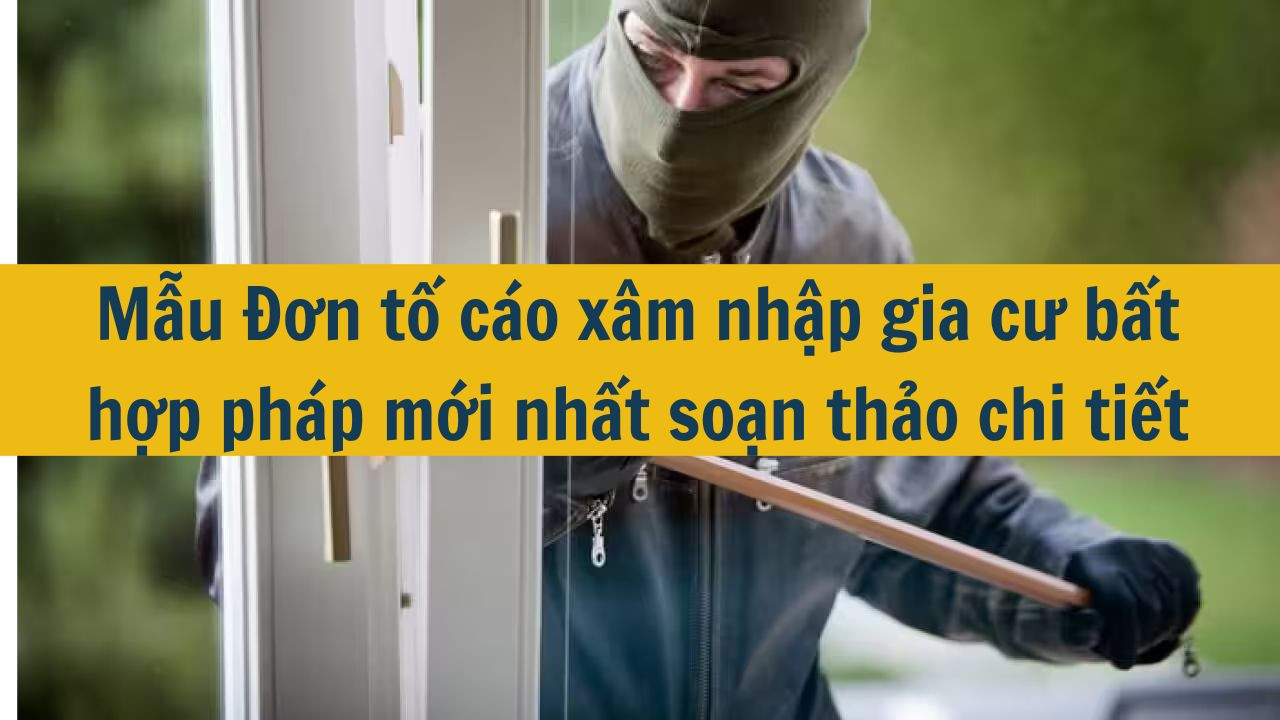 Mẫu Đơn tố c&aacute;o x&acirc;m nhập gia cư bất hợp ph&aacute;p mới nhất 2025 soạn thảo chi tiết (ảnh 1)