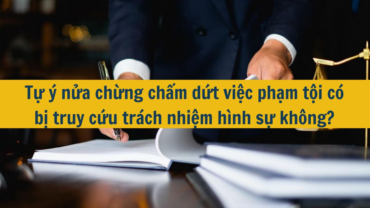 Tự &yacute; nửa chừng chấm dứt việc phạm tội c&oacute; bị truy cứu tr&aacute;ch nhiệm h&igrave;nh sự kh&ocirc;ng? (ảnh 1)